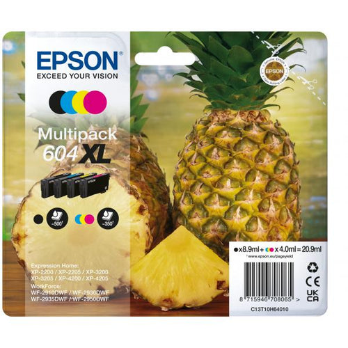 Epson 604XL Multipack - Confezione da 4 - XL - Nero, Ciano, Magenta, Giallo
