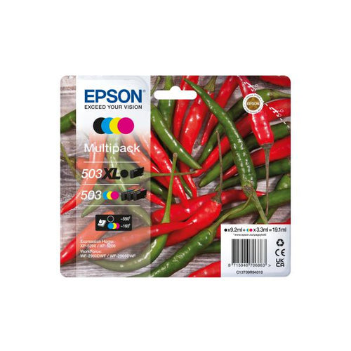 Epson 503/503 XL Multipack - Confezione da 4 - XL (Nero)