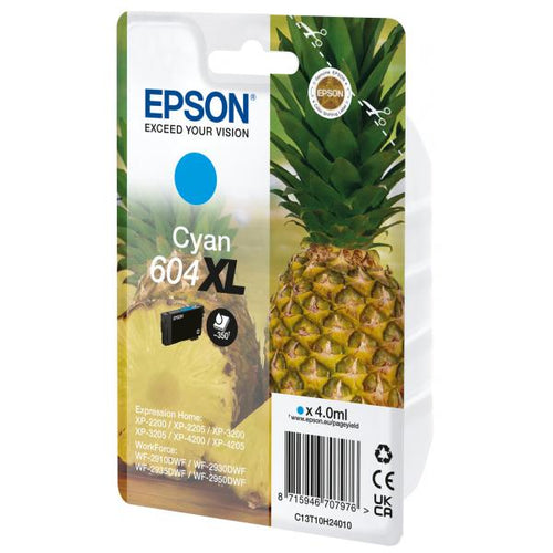 EPSON 604XL CIANO (C13T10H24020) - CARTUCCIA ORIGINALE AD ALTA EFFICIENZA