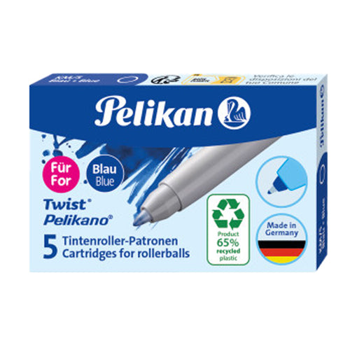 Scatola 5 Cartucce Sferografica Km5 Eco Blue Royal Pelikan