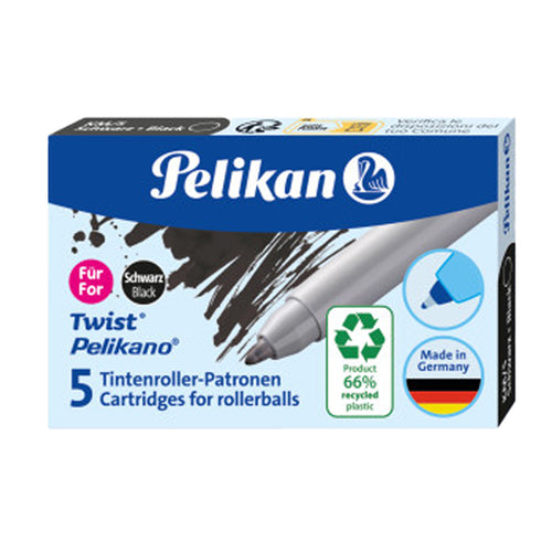 Scatola 5 Cartucce Sferografica Km5 Eco Nero Pelikan