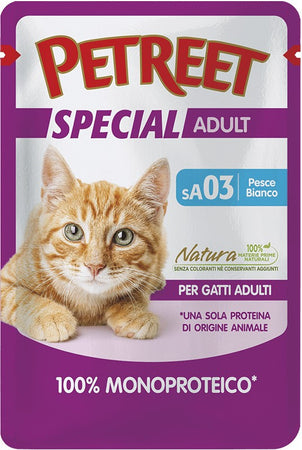 Petreet Cat Special Adult MonoProteico Pesce Bianco Busta 70gr