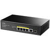 Switch Gigabit PoE+ 5 Porte con 1 Slot SFP, GS1005PTS1