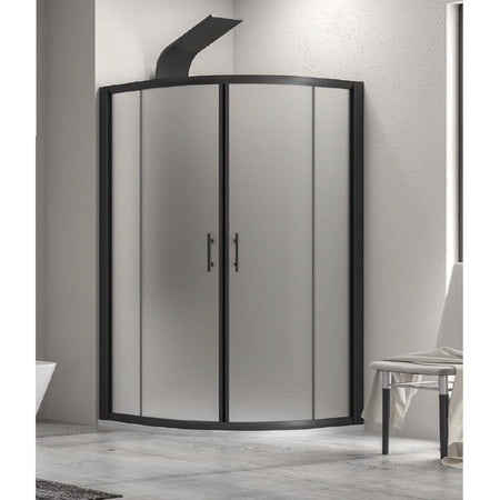 Box Doccia Semicircolare in cristallo ICY 6mm h190 FLORA 200 NERO
