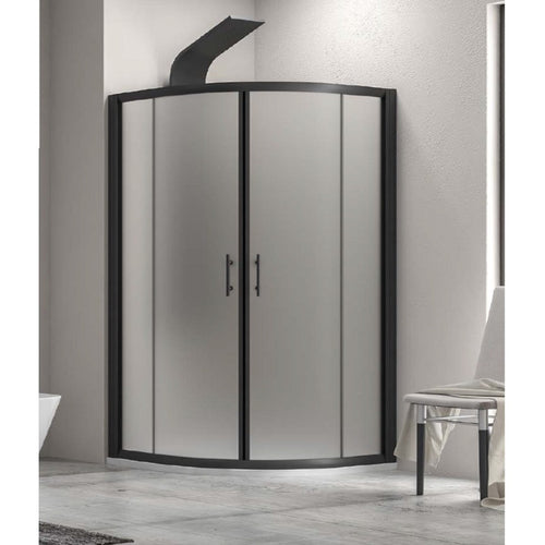 Box Doccia Semicircolare in cristallo ICY 6mm h190 FLORA 200 NERO