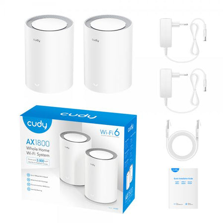 Sistema Wi-Fi 6 Mesh AX1800 Dual Band per Tutta la Casa, M1800 2pz