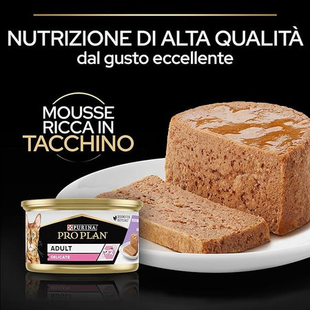 Purina Pro Plan Adult Delicate Umido Gatti con Tacchino 85gr