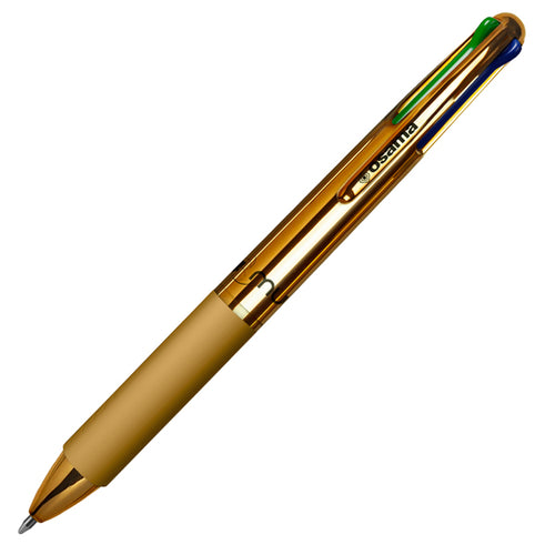 Penna Sfera 4 Colori 4 Multi 1.0Mm Chrome Metallic Gold Osama