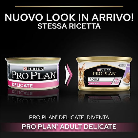 Purina Pro Plan Adult Delicate Umido Gatti con Tacchino 85gr