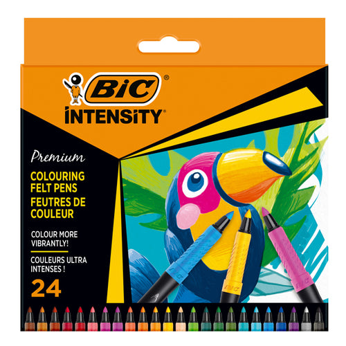 Astuccio 24 Pennarelli Intensity Premium Colori Assortiti Bic