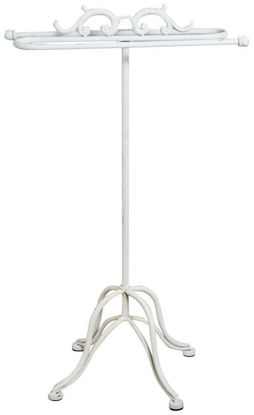 Biscottini Portasciugamani da terra Le Bain in ferro battuto finitura Shabby 39x24x69 cm