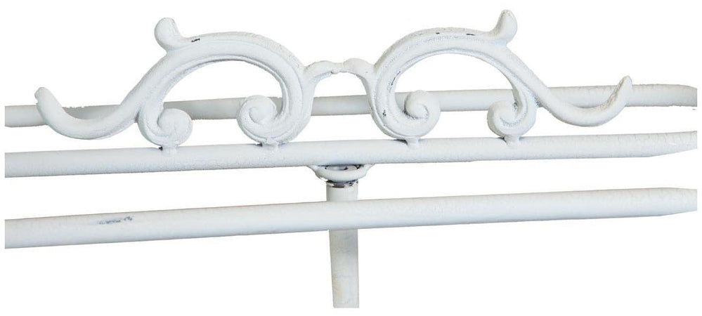 Biscottini Portasciugamani da terra "Le Bain" in ferro battuto finitura Shabby 39x24x69 cm