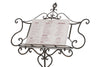 Biscottini Leggio da terra in ferro battuto pieno finitura anticata L85xPR46xH140 cm