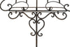 Biscottini Leggio da terra in ferro battuto pieno finitura anticata L85xPR46xH140 cm