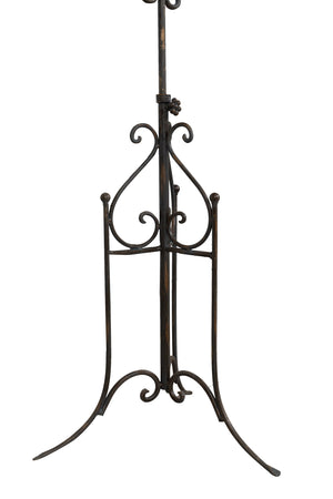 Biscottini Leggio da terra Biscottini ferro battuto pieno anticato L85xP46xH140 regolabile