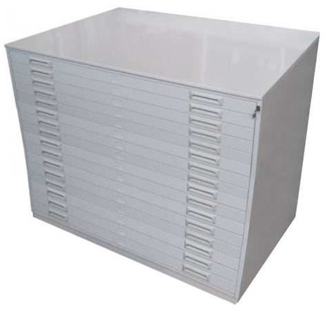 Portadisegni metallico orizzontale a 16 cassetti per fogli A0 cm. 140x96,5x97h