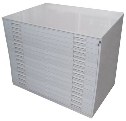 Portadisegni metallico orizzontale a 16 cassetti per fogli A0 cm. 140x96,5x97h