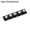 Faretto incasso nero alluminio Gea Led GFA1130C LED 3000K 800LM moderno led integrato