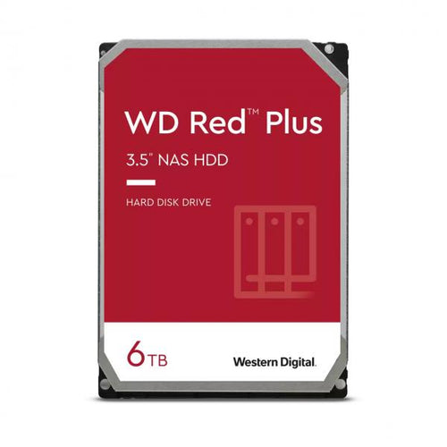 Hard disk WD Red Plus WD60EFPX - 6000Gb (6Tb) - Sata III / 600 - 5400 RPM - 256 MB - 6 Gbit/s - 3.5 - Ideale per NAS