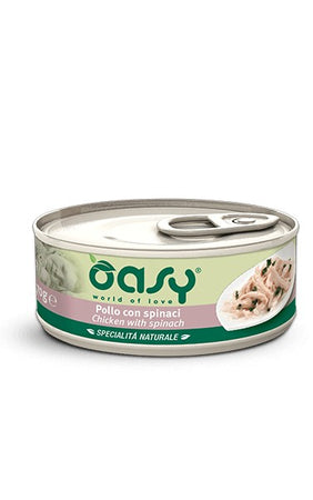 Oasy Gatti Specialità Naturale Pollo con Spinaci Scatoletta 70gr