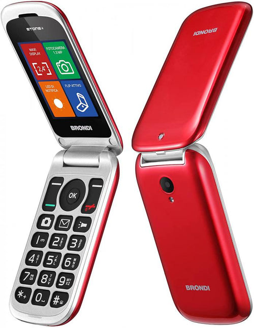 telefono cellulare brondi stone+ rosso