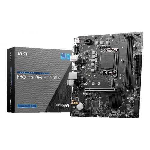 MSI MB H610, PRO H610M-E DDR4, LGA 1700, 2DDR4, 1PCI-Ex16, 1PCI-Ex1, 1M.2, 4SATA3