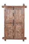 Biscottini Finestra finestrina grata porta in legno massello e in ferro antica e vecchia con telaio da interno o da esterno