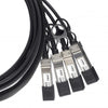 ATGBICS AA1404033-E6-C cavo InfiniBand e in fibra ottica 1 m QSFP+ 4x SFP+ DAC Nero (Avaya Nortel compatible Direct Attach Copper Breakout Cable 40GBase-CU QSFP+ to 4x10GBase-CU SFP+ [Passive Twi