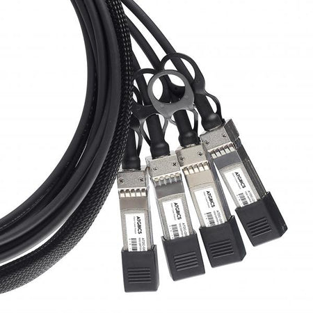 ATGBICS AA1404033-E6-C cavo InfiniBand e in fibra ottica 1 m QSFP+ 4x SFP+ DAC Nero (Avaya Nortel compatible Direct Attach Copper Breakout Cable 40GBase-CU QSFP+ to 4x10GBase-CU SFP+ [Passive Twi