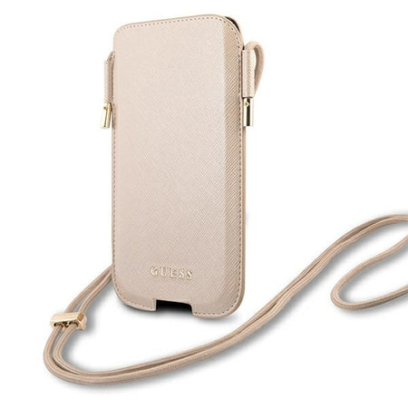portacellulare universale guess gold con tracolla sino a 6,7