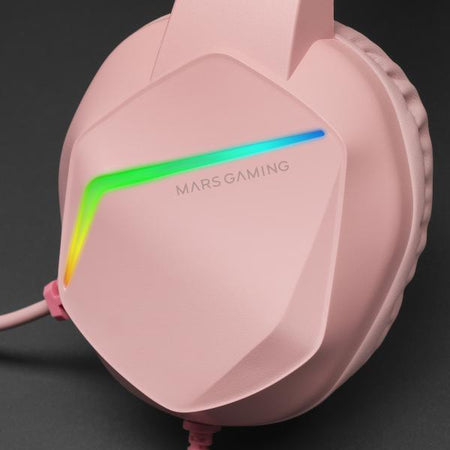 MARSGAMING GAMING CUFFIA+MIC MH122P ROSA RGB PC MAC CONSOLES SAMRTHPONE TAB