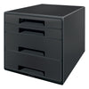 Cassettiera A Cubo 4 Cassetti Nera Leitz Recycle