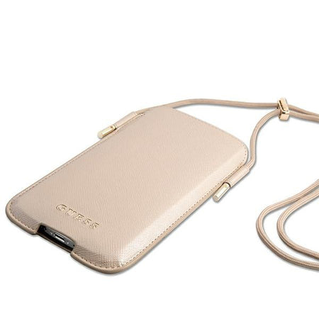 portacellulare universale guess gold con tracolla sino a 6,7