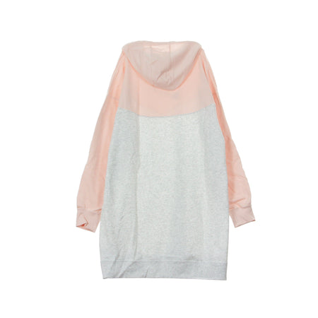 Nike Vestito Donna Hrtg Hoody Dress Sb Birch Heather/echo Pink/white/white da donna