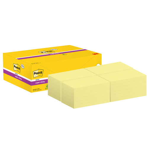 Cf20+4Pz Blocco 90Fg.Post-It Super Sticky 76X127Mm655-Sscy-Vp24 Giallo Canary