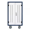 Carrello Stazione di Ricarica USB Ventilato per 30 Notebook/Tablet/Smartphone Bianco/Blu