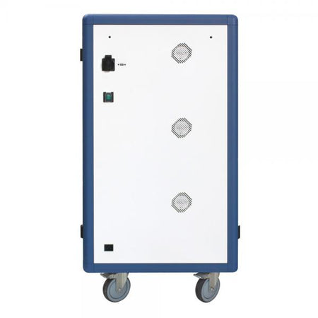 Carrello Stazione di Ricarica USB Ventilato per 30 Notebook/Tablet/Smartphone Bianco/Blu