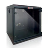 Armadio Rack 10'' a Muro 9 Unità Pannelli Asportabili Nero