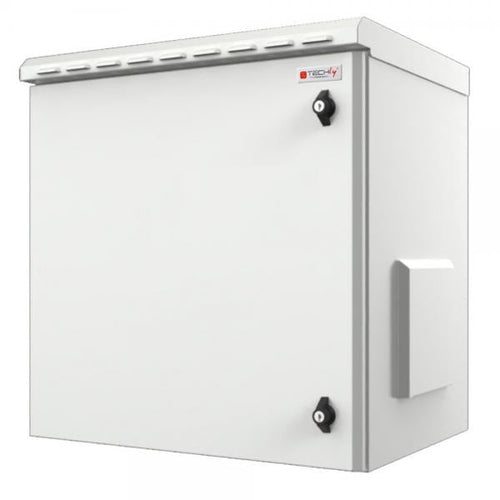 Armadio Rack 19'' a Parete 16U Grigio IP55 Porta Cieca prof. 600 mm
