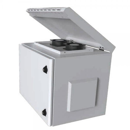 Armadio Rack 19'' a Parete 7U Grigio IP55 Porta Cieca prof. 450 mm