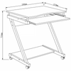 TECHLY ICA-TB 935B - SCRIVANIA COMPATTA CON RIPIANO TASTIERA ESTRAIBILE - COLORE NERO