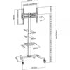 Trolley da Pavimento con Mensola per TV LCD/LED/Plasma 32-55''