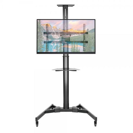 Supporto da Pavimento con Mensola TV/LED/LCD 37''-70'' Nero