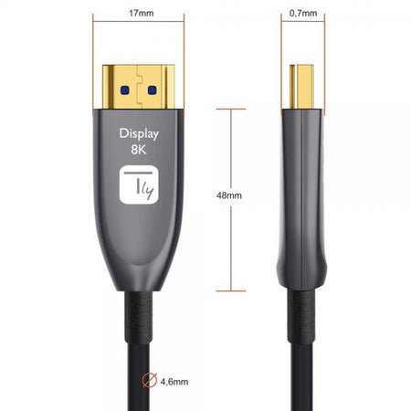 Cavo Ottico Attivo HDMI 2.1 Active Optical Cable 8K 48Gbps ARC HDMI A/A M/M 30m