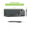 Tastiera Wireless Dual Mode Bluetooth & 2.4G per Smart TV Retroilluminata con Touchpad