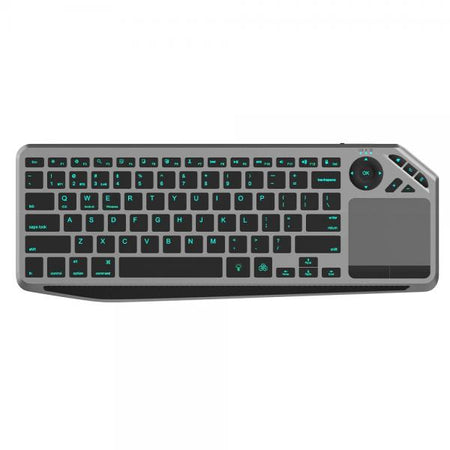 Tastiera Wireless Dual Mode Bluetooth & 2.4G per Smart TV Retroilluminata con Touchpad