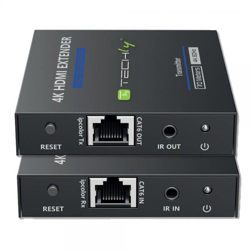 Extender HDMI 4K@60Hz 18Gbps HDR10 su cavo Cat.6/6A/7 fino 70 metri zero latenza