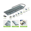Docking Station 12 in 1 USB-C Hub VGA HDMI DP RJ45 con Lettore Micro SD/SD