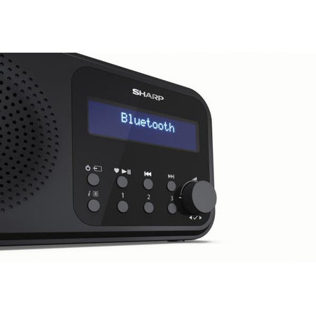 SHARP DR-P420(BK) - RADIO DIGITALE PORTATILE - DAB/DAB+ - LCD MONOCROMATICO - BLUETOOTH 5.0 - BLACK