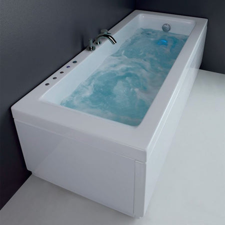 Vasca da Bagno Rettangolare Sharm in acrilico bianco